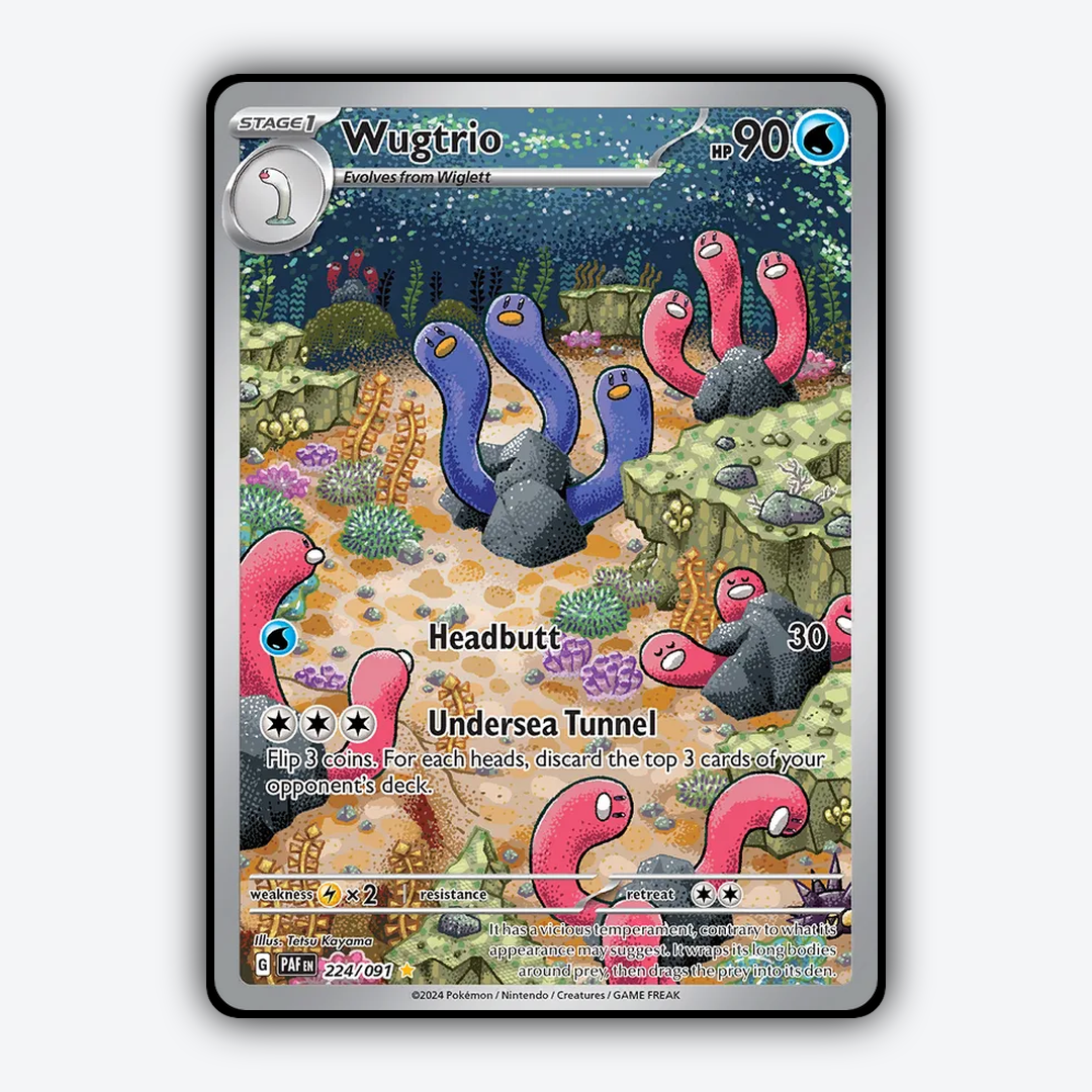 Wugtrio #224 - Paldean Fates Set - Card Rug