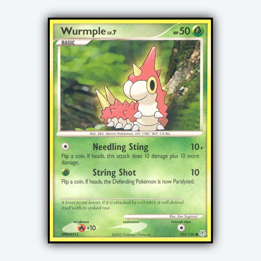 Wurmple 104/130 - Diamond & Pearl Set - Card Rug