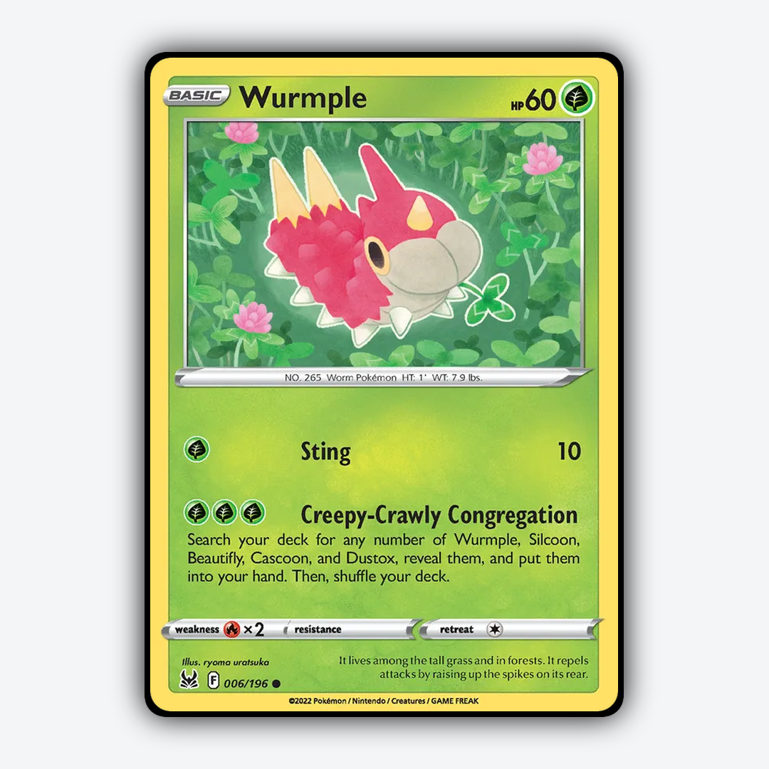 Wurmple 006/196 - Lost Origin Set - Card Rug