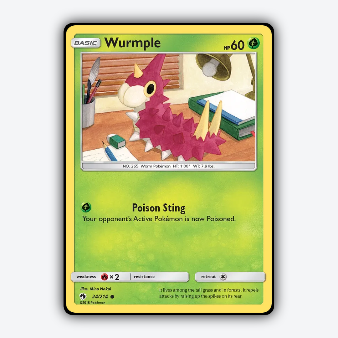Wurmple 024/214 - Lost Thunder Set - Card Rug