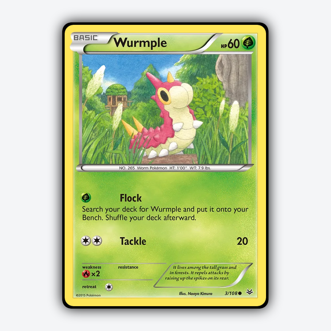 Wurmple 003/108 - Roaring Skies Set - Card Rug