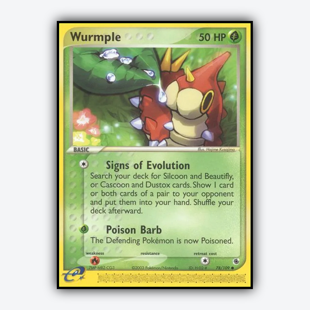 Wurmple 078/109 - Ruby & Sapphire Set - Card Rug