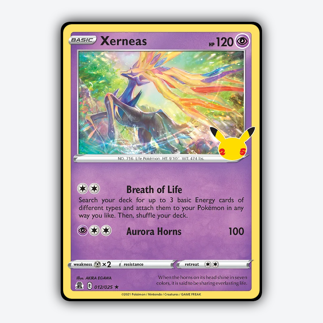 Xerneas #25 - Celebrations Set - Card Rug
