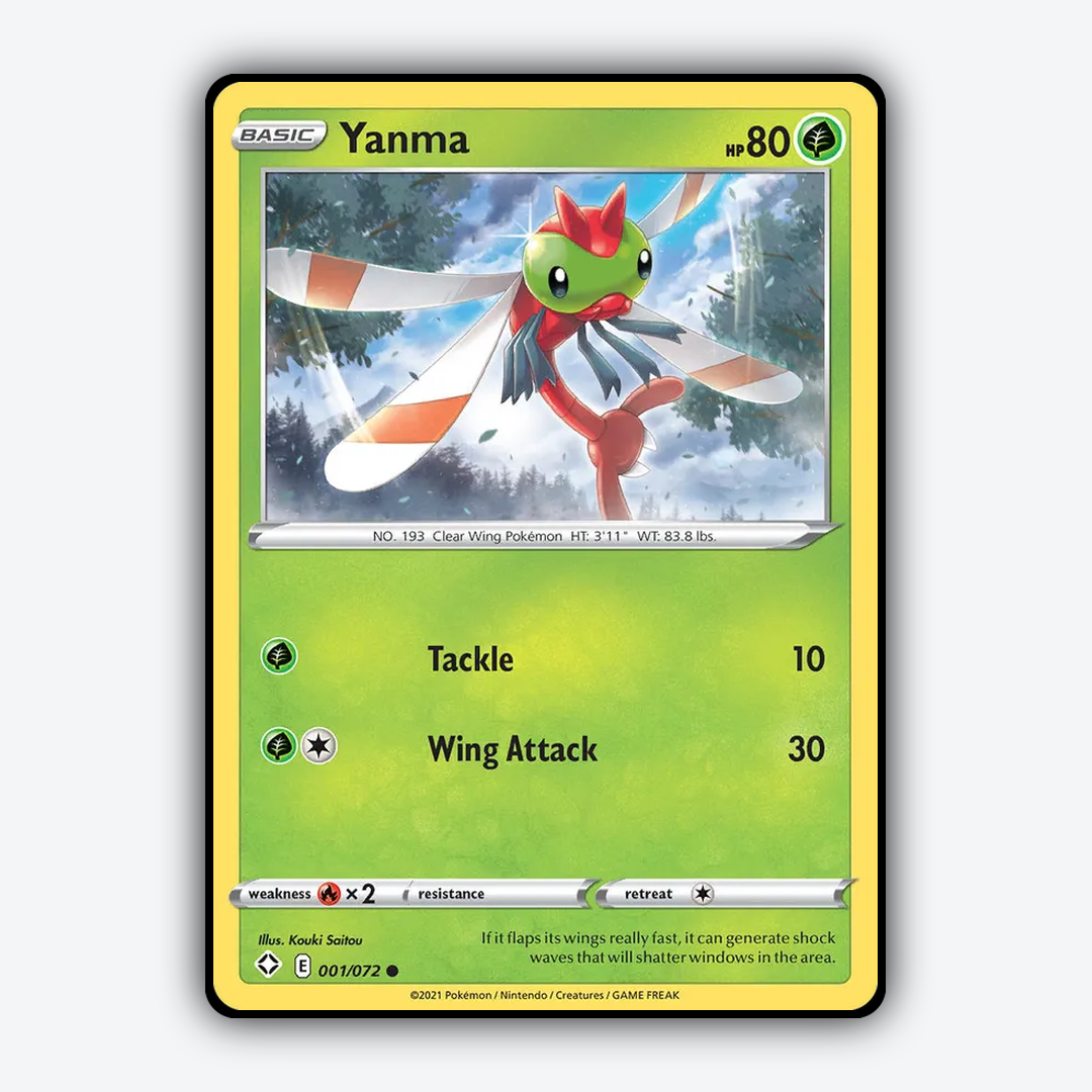 Yanma 001/72 - Shining Fates Set - Card Rug