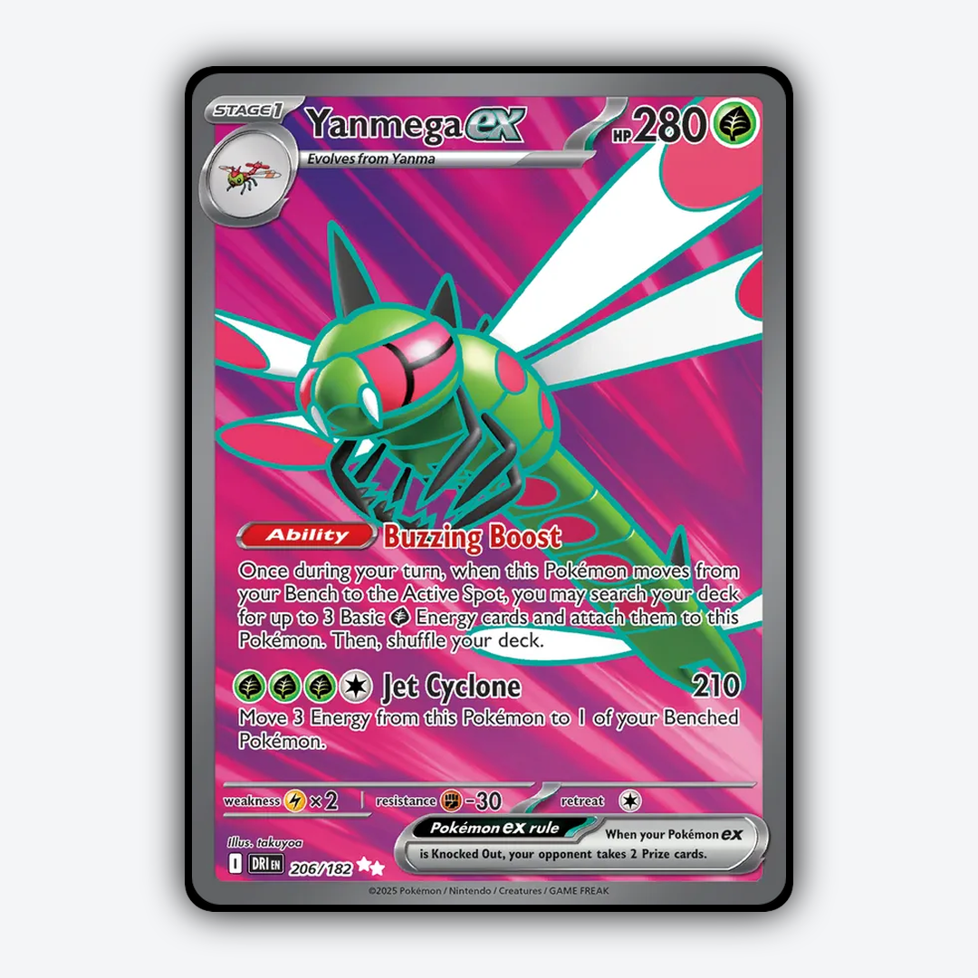 Yanmega ex #206 - Destined Rivals Set - Card Rug