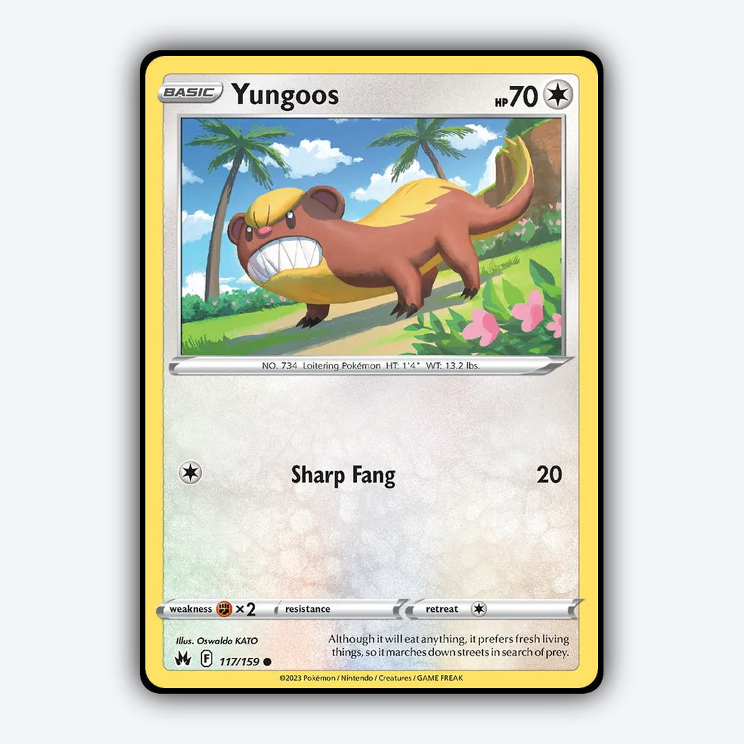 Yungoos 117/159 - Crown Zenith Set - Card Rug