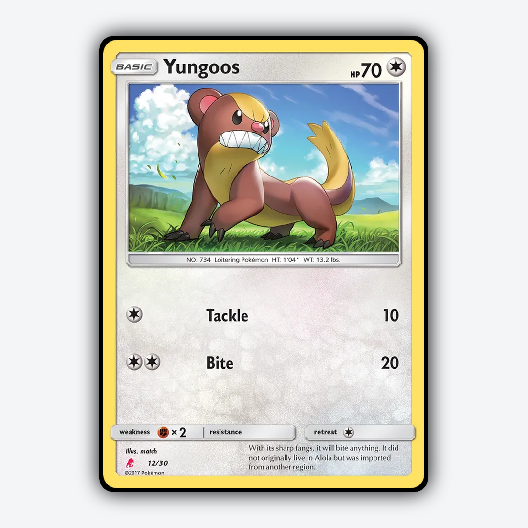 Yungoos 012/30 - Sun & Moon Trainer Kit Lycanroc Set - Card Rug