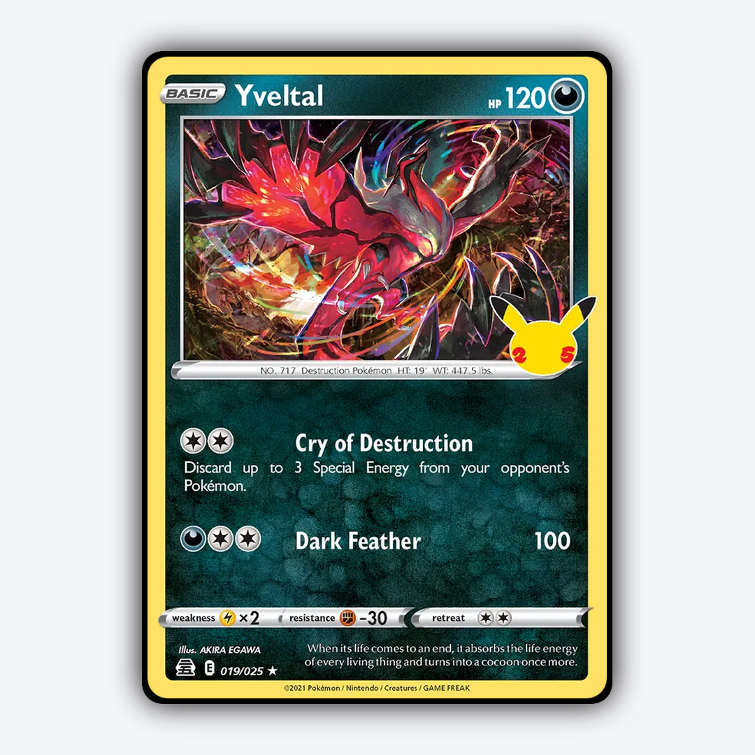 Yveltal #19 - Celebrations Set - Card Rug