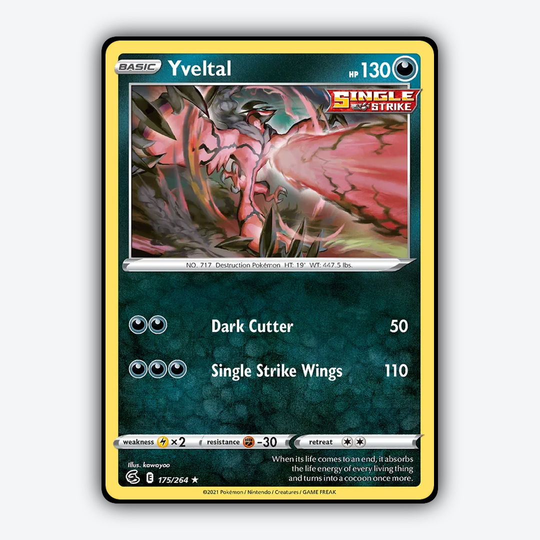 Yveltal 175/264 - Fusion Strike Set - Card Rug