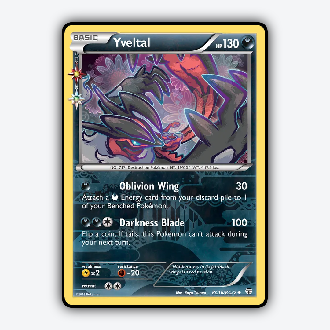 Yveltal RC016 - Generations Set - Card Rug