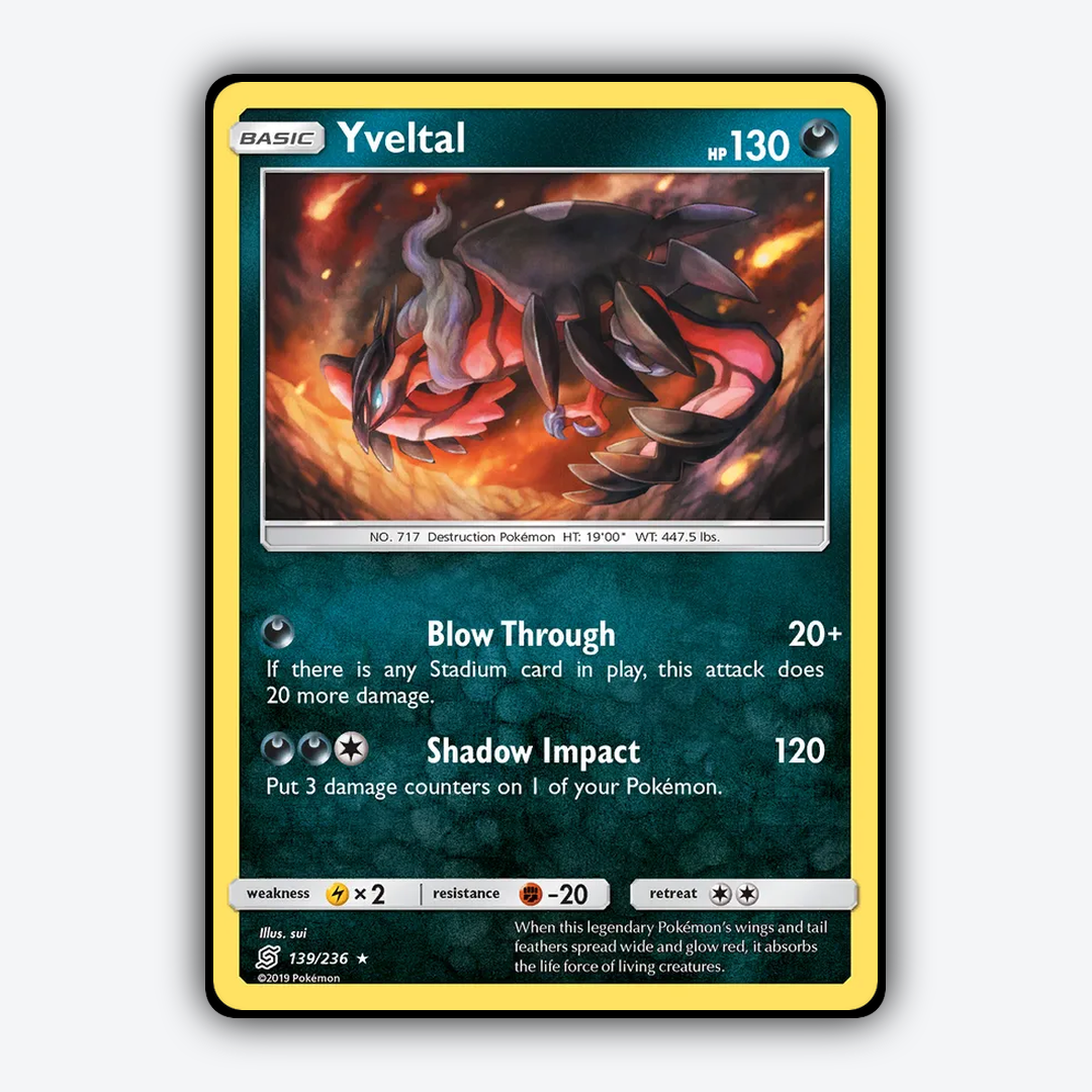 Yveltal 139/236 - Unified Minds Set - Card Rug