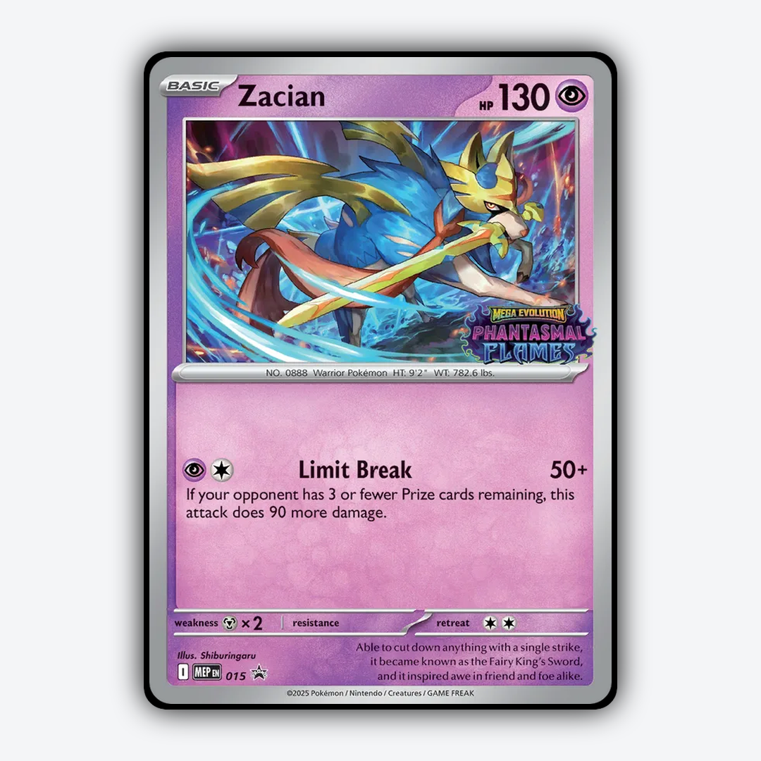 Zacian #15 - ME Black Star Promos Set - Card Rug
