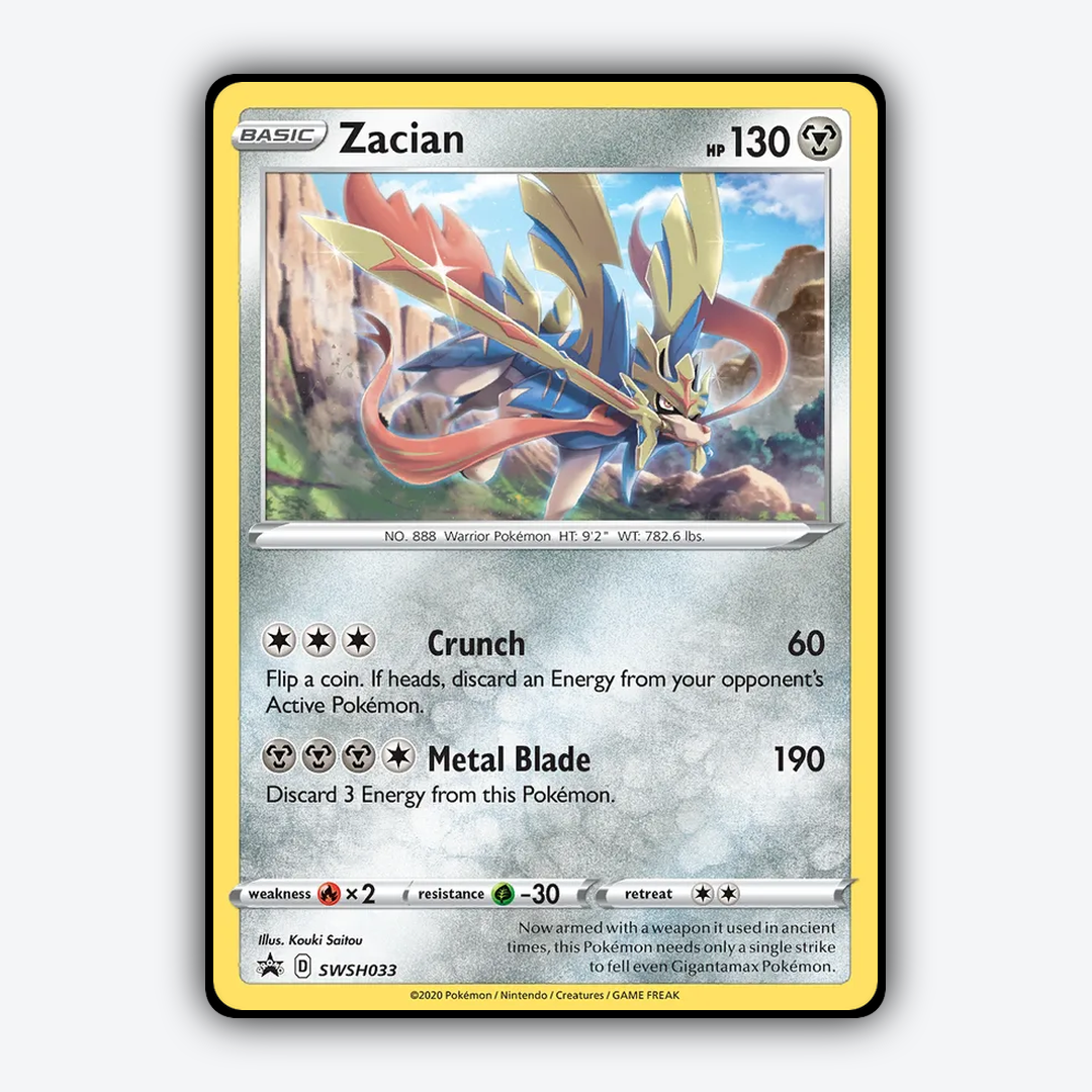 Zacian #33 - SWSH Black Star Promos Set - Card Rug