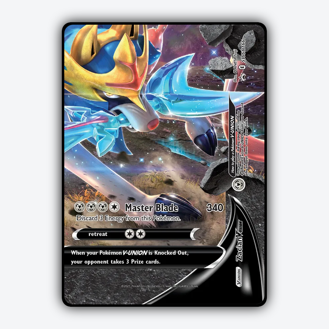 Zacian V-UNION #166 - SWSH Black Star Promos Set - Card Rug