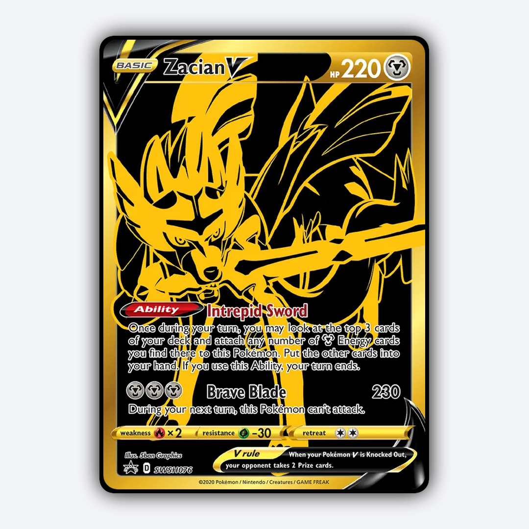 Zacian V #76 - SWSH Black Star Promos Set - Card Rug