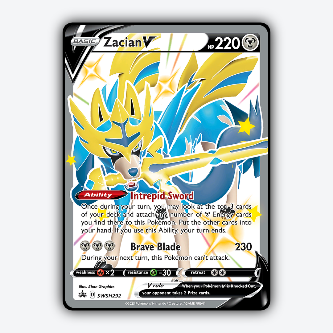 Zacian V #292 - SWSH Black Star Promos Set - Card Rug