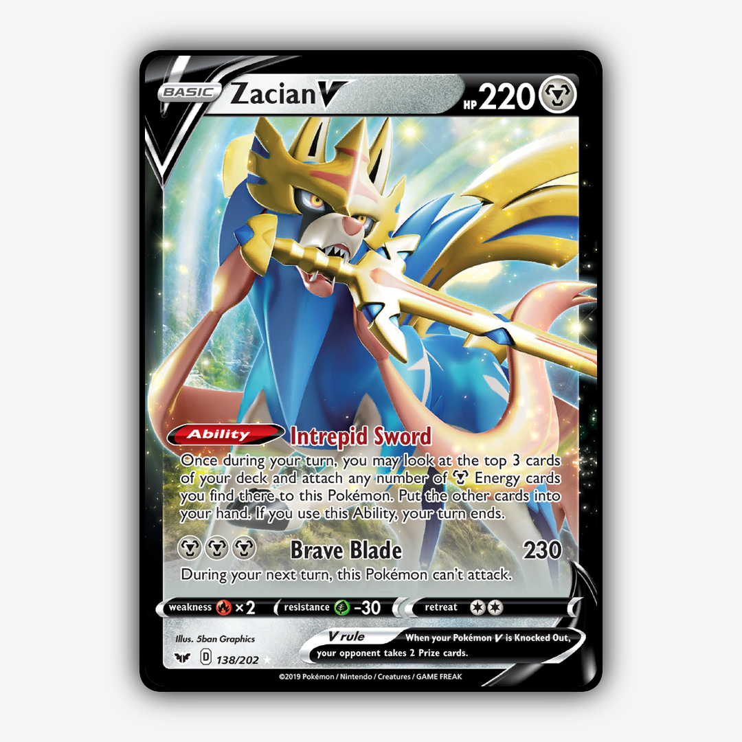 Zacian V 138/202 - Sword & Shield Set - Card Rug
