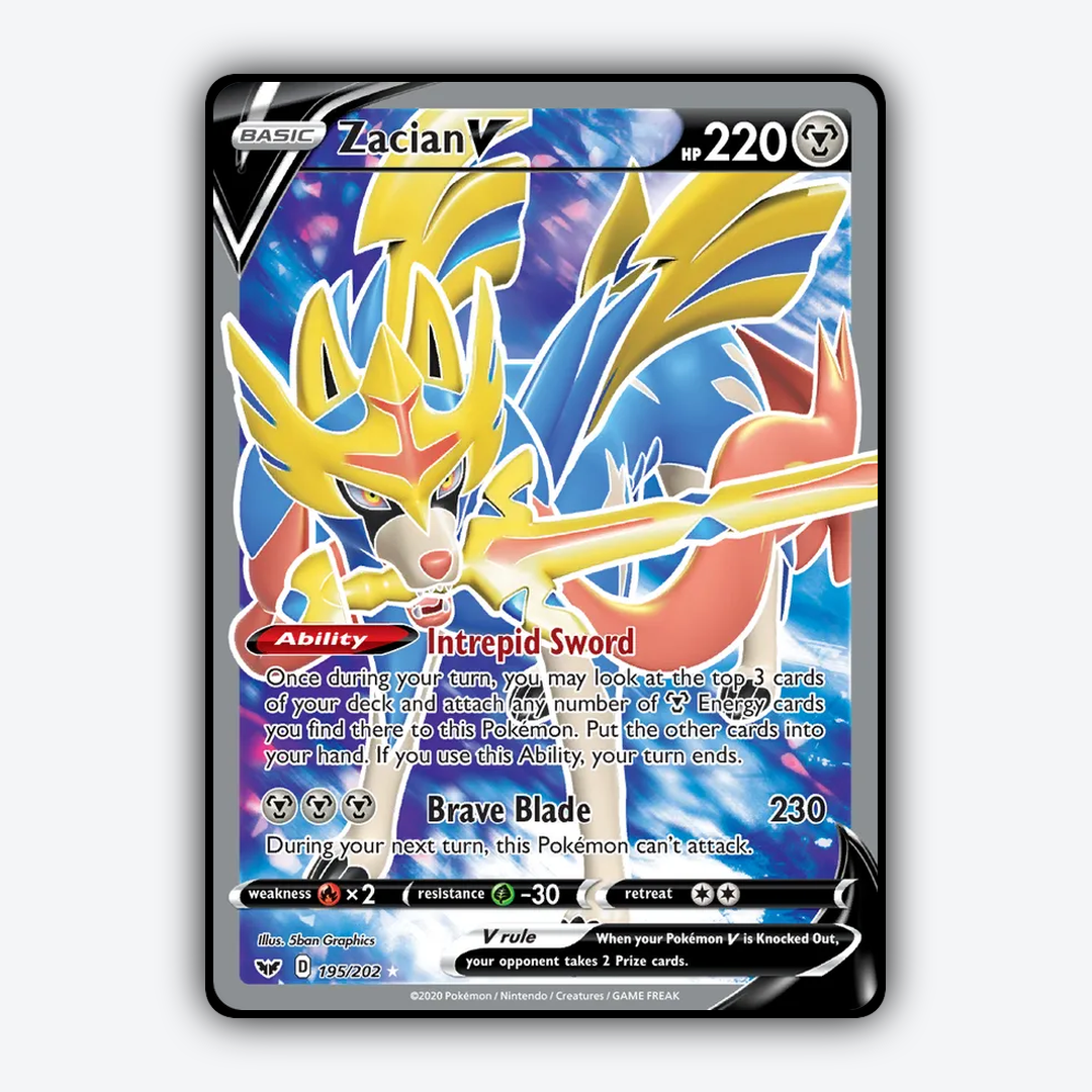 Zacian V 195/202 - Sword & Shield Set - Card Rug