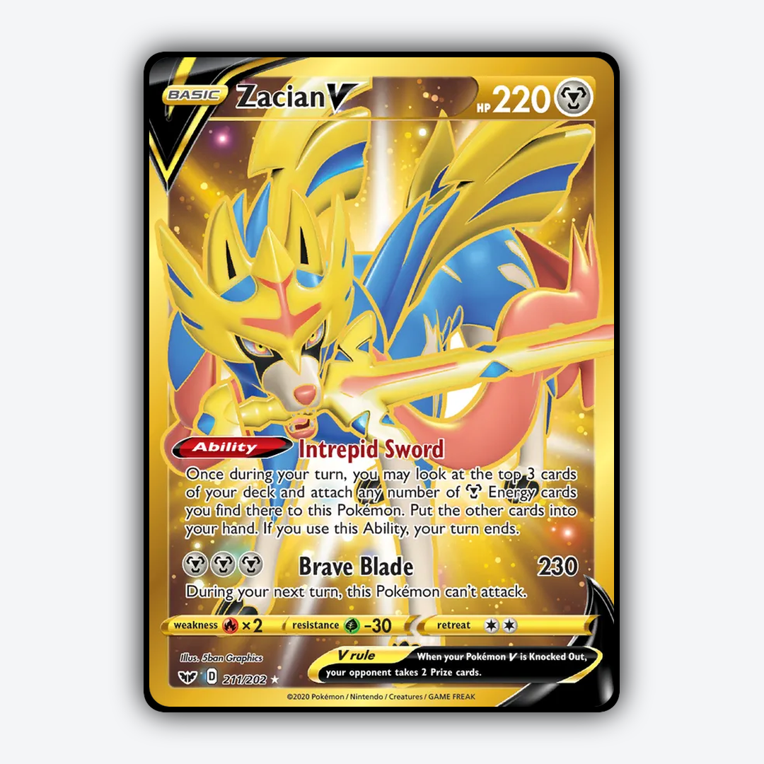 Zacian V 211/202 - Sword & Shield Set - Card Rug