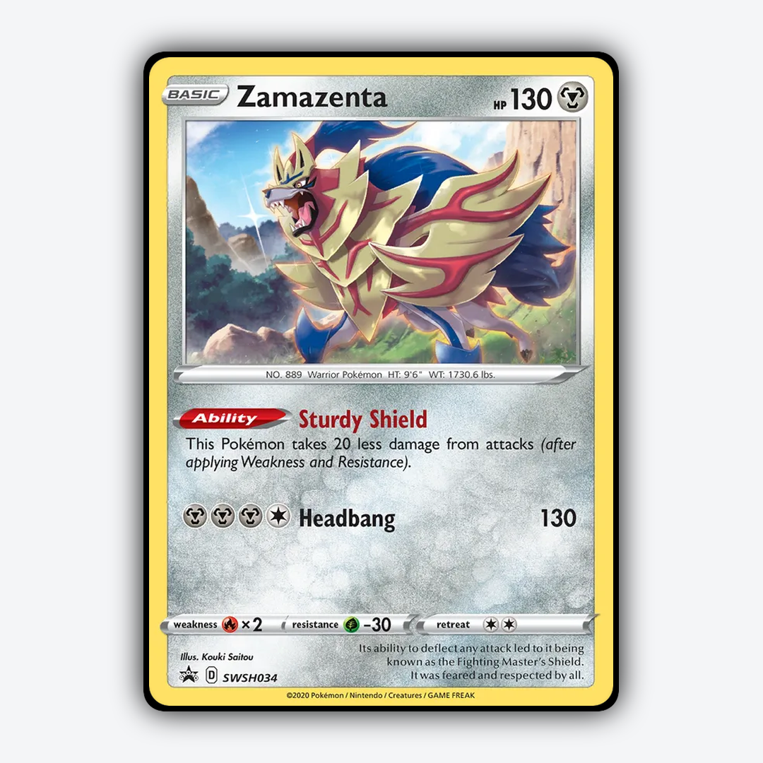 Zamazenta #34 - SWSH Black Star Promos Set - Card Rug