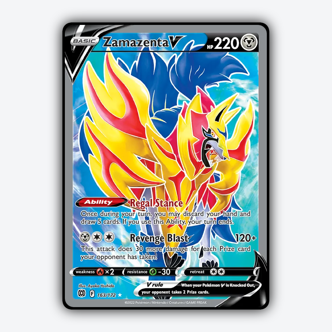 Zamazenta V 163/172 - Brilliant Stars Set - Card Rug