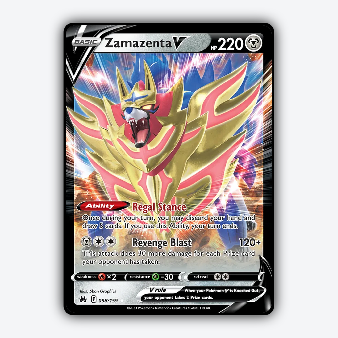 Zamazenta V 098/159 - Crown Zenith Set - Card Rug