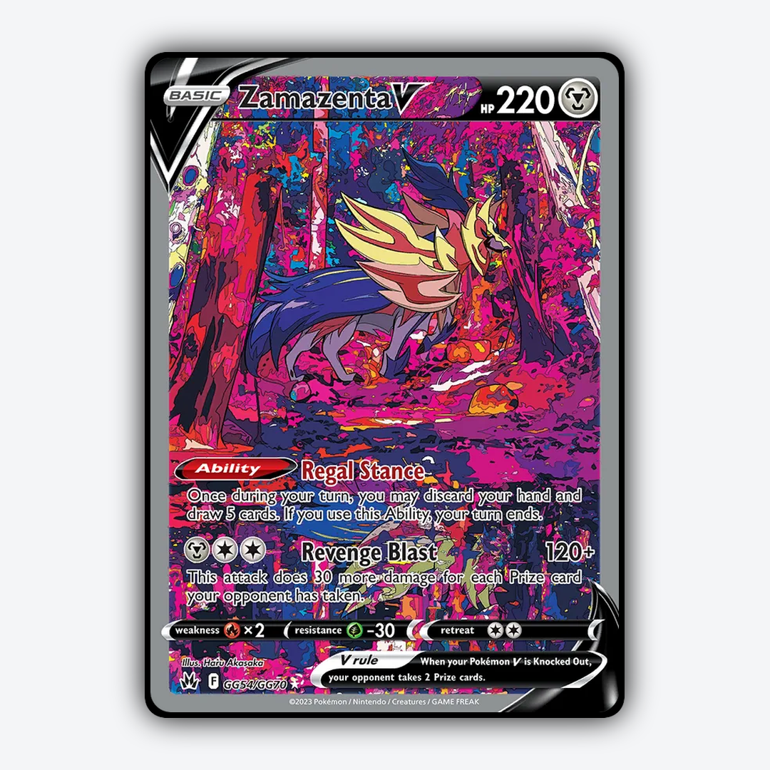 Zamazenta V #54 - Crown Zenith Set - Card Rug