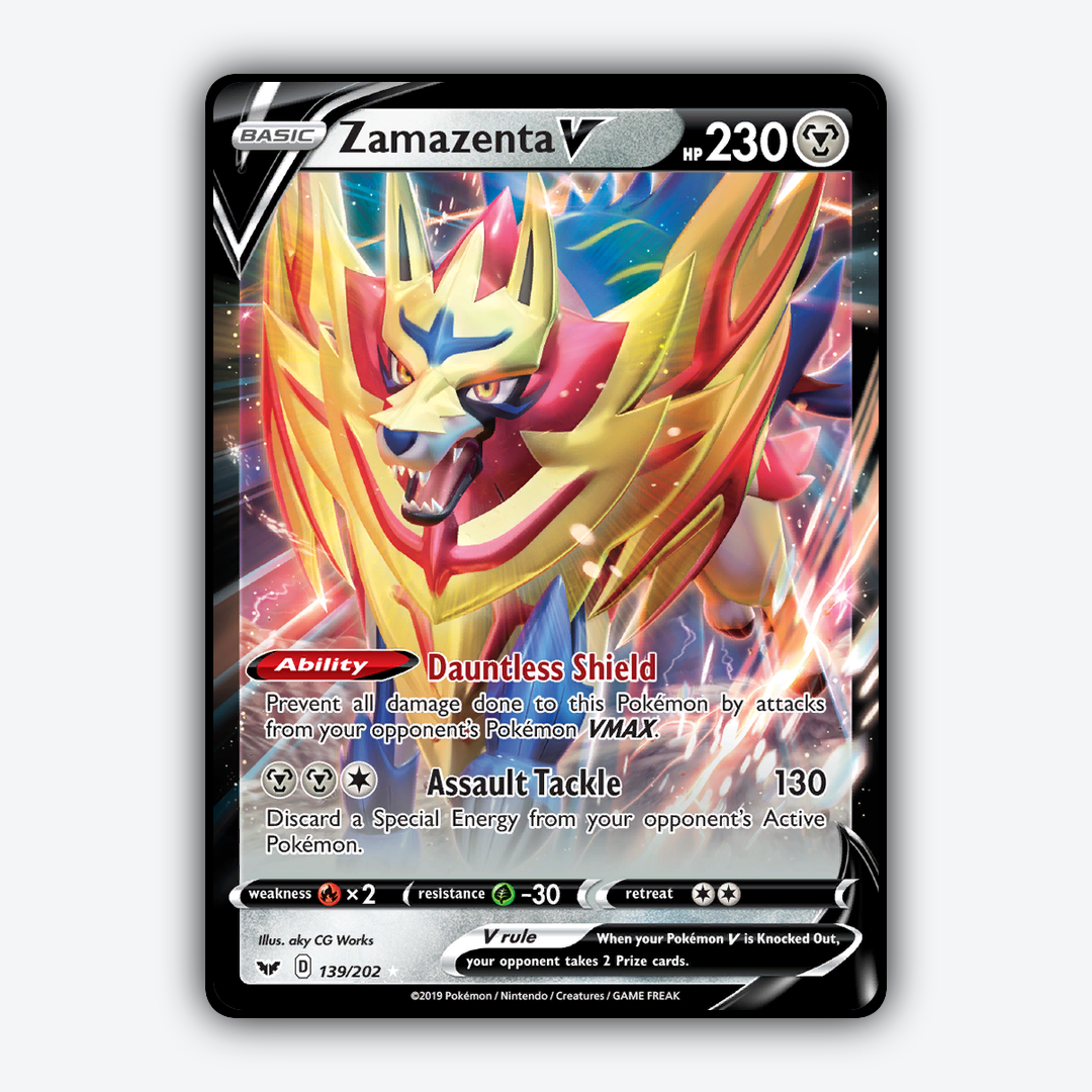 Zamazenta V 139/202 - Sword & Shield Set - Card Rug
