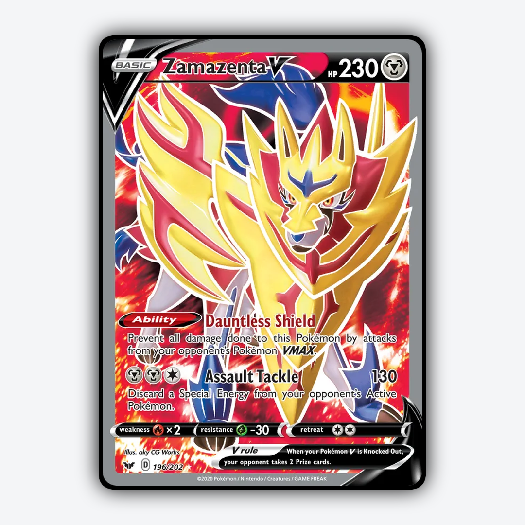 Zamazenta V 196/202 - Sword & Shield Set - Card Rug