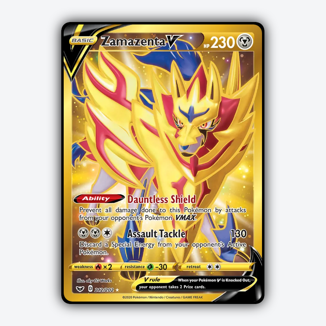 Zamazenta V 212/202 - Sword & Shield Set - Card Rug