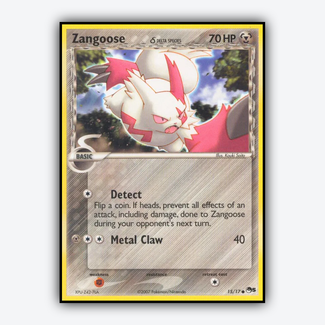 Zangoose δ 015/17 - POP Series 5 Set - Card Rug