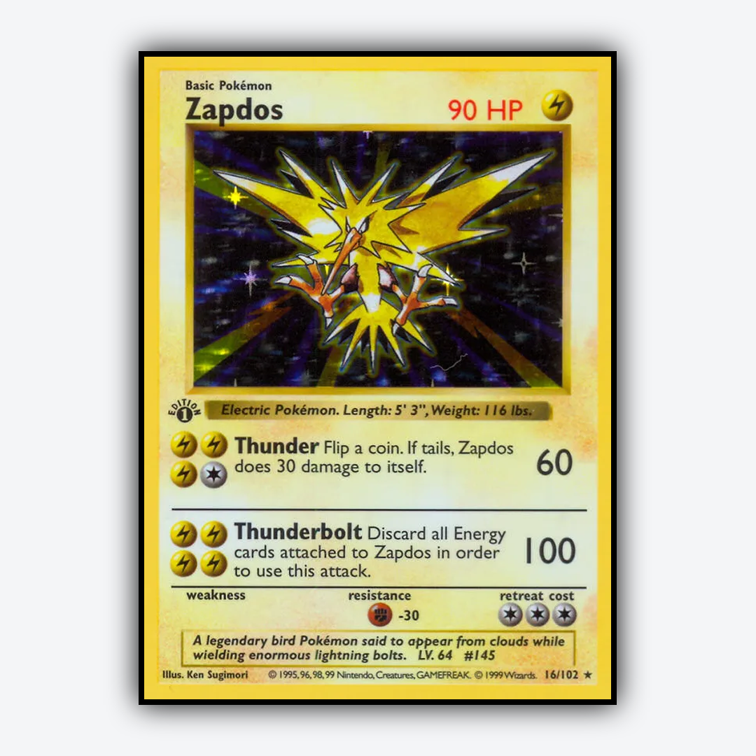 Zapdos #16 - Base Set - Card Rug