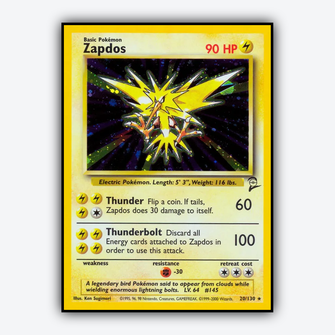 Zapdos 020/130 - Base Set 2 Set - Card Rug