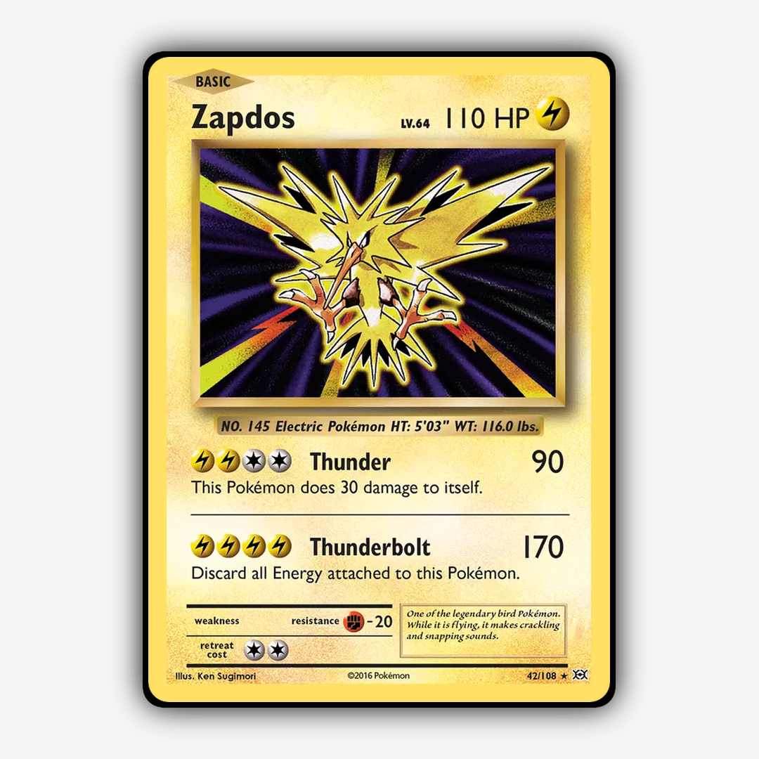 Zapdos #42 - Evolutions Set - Card Rug
