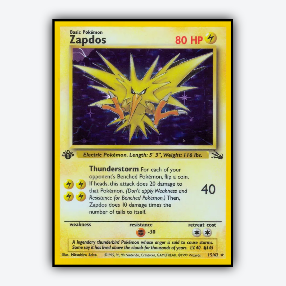 Zapdos 015/62 - Fossil Set - Card Rug