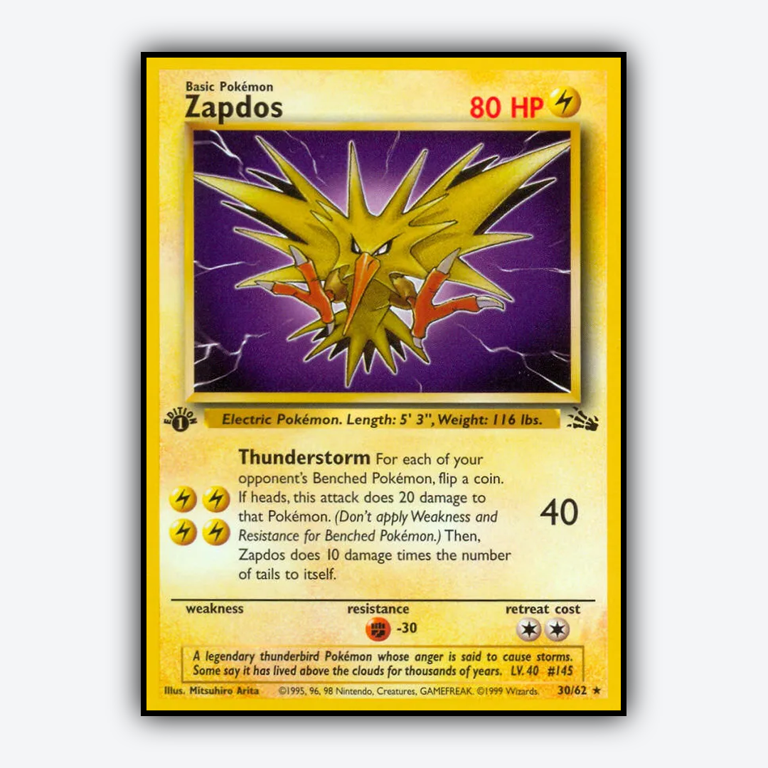 Zapdos 030/62 - Fossil Set - Card Rug