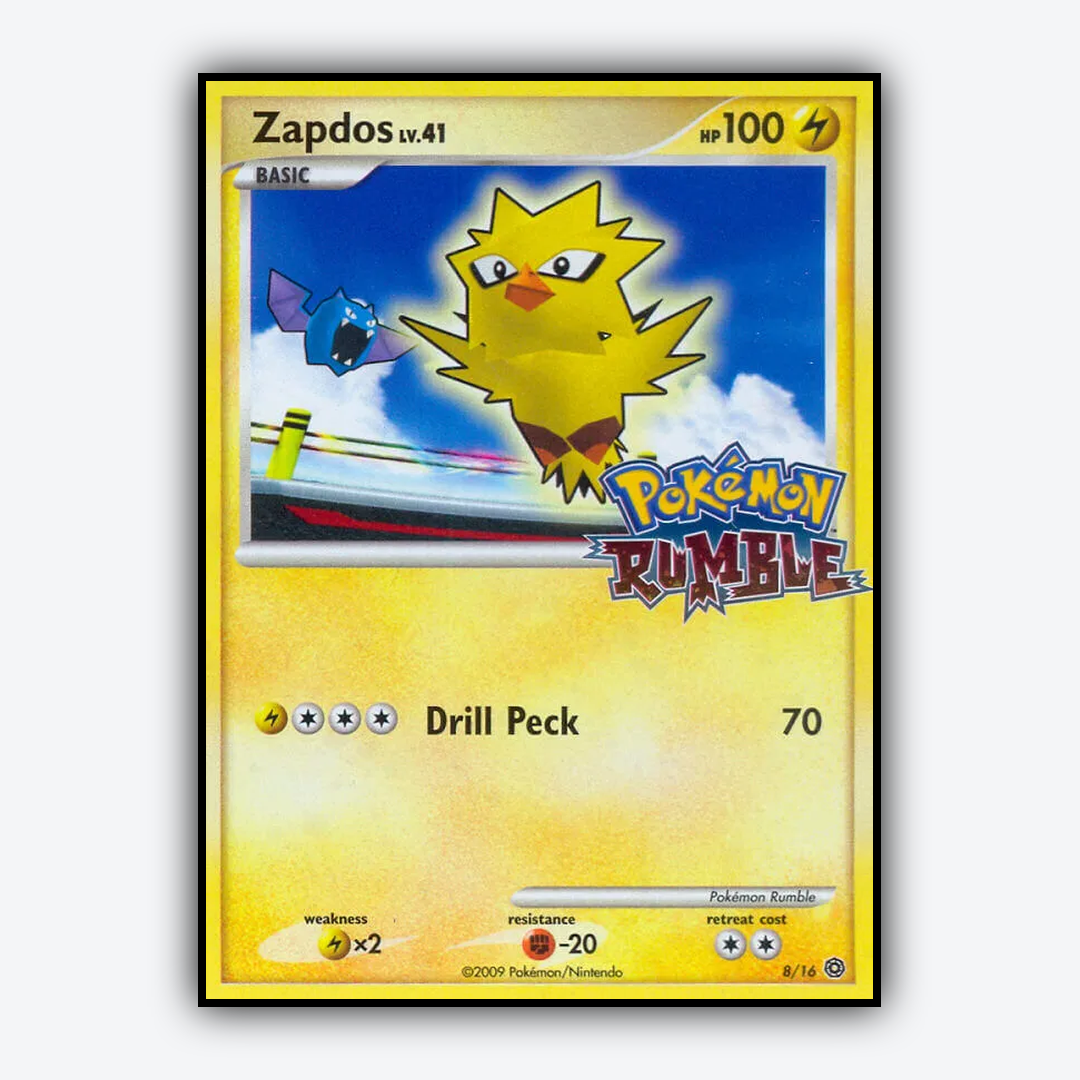 Zapdos 008/16 - Pokémon Rumble Set - Card Rug