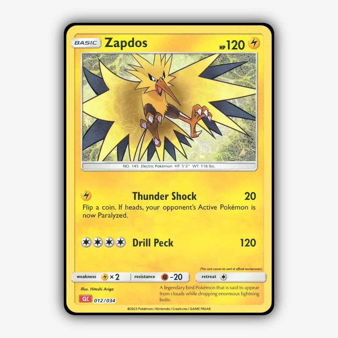 Zapdos 012/034 - Pokémon TCG Classic - Charizard Set - Card Rug