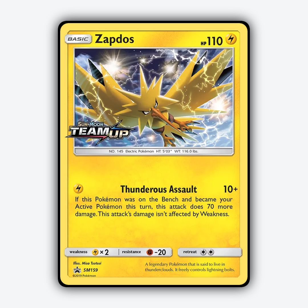 Zapdos #159 - SM Black Star Promos Set - Card Rug