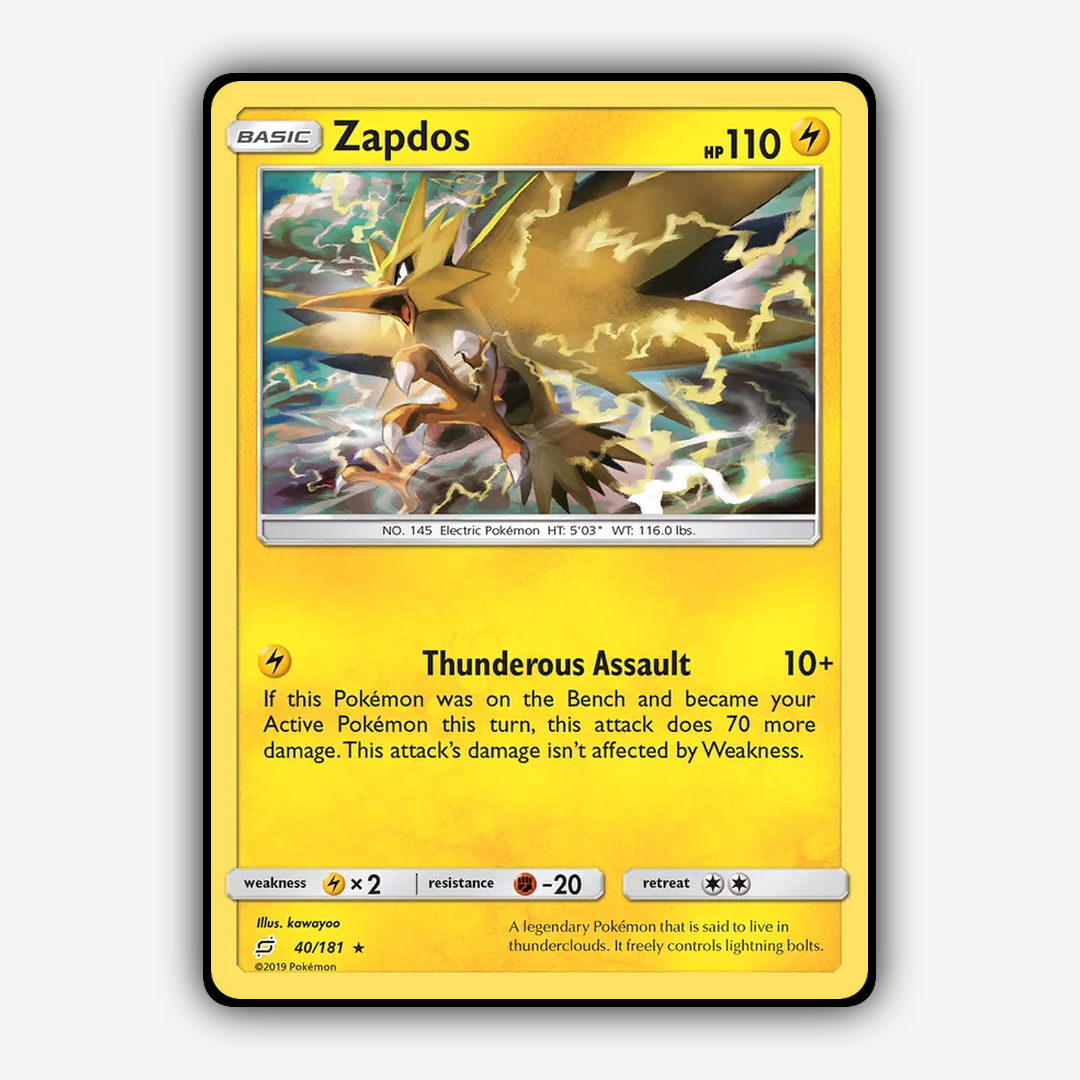 Zapdos 040/181 - Team Up Set - Card Rug