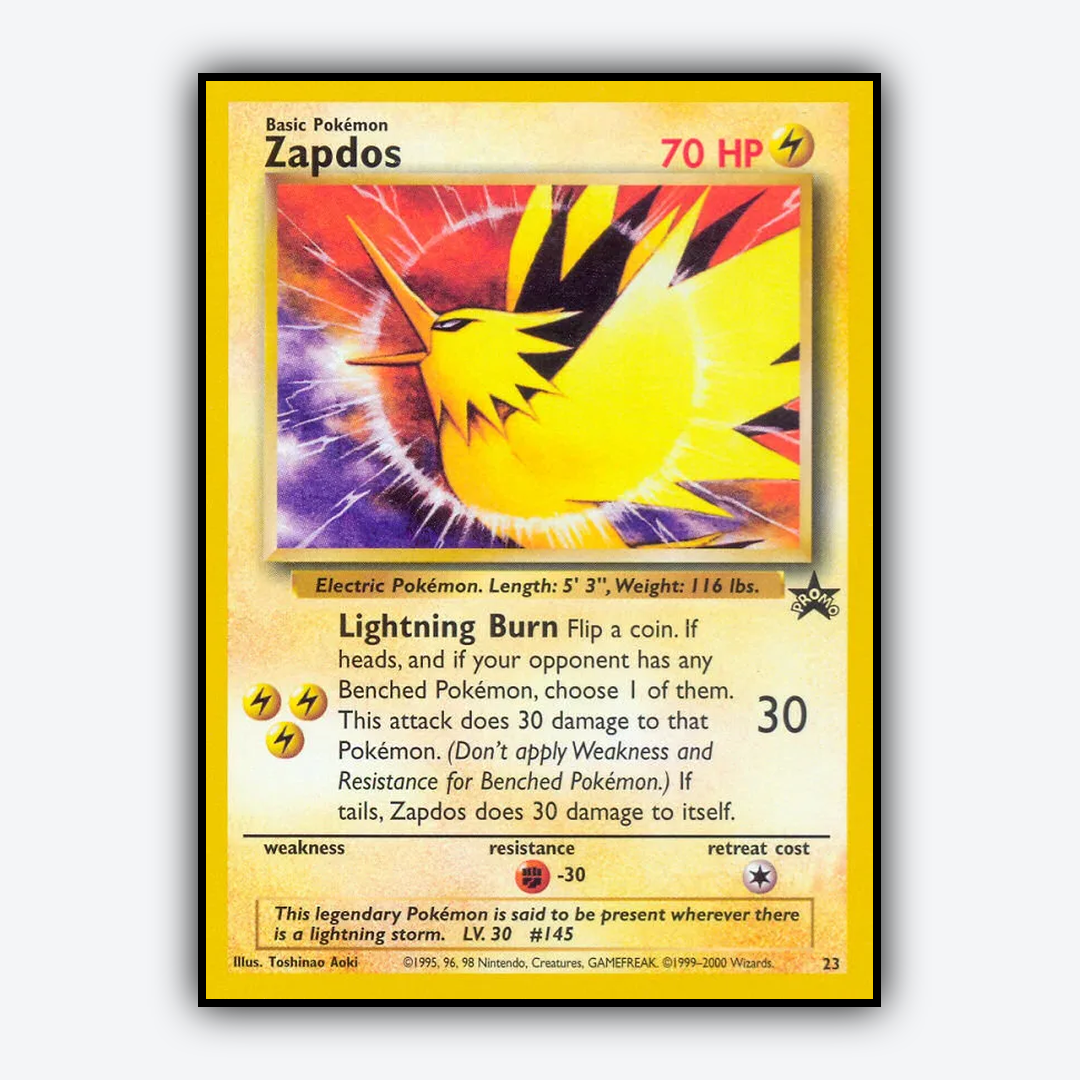 Zapdos #23 - Wizards Black Star Promos Set - Card Rug