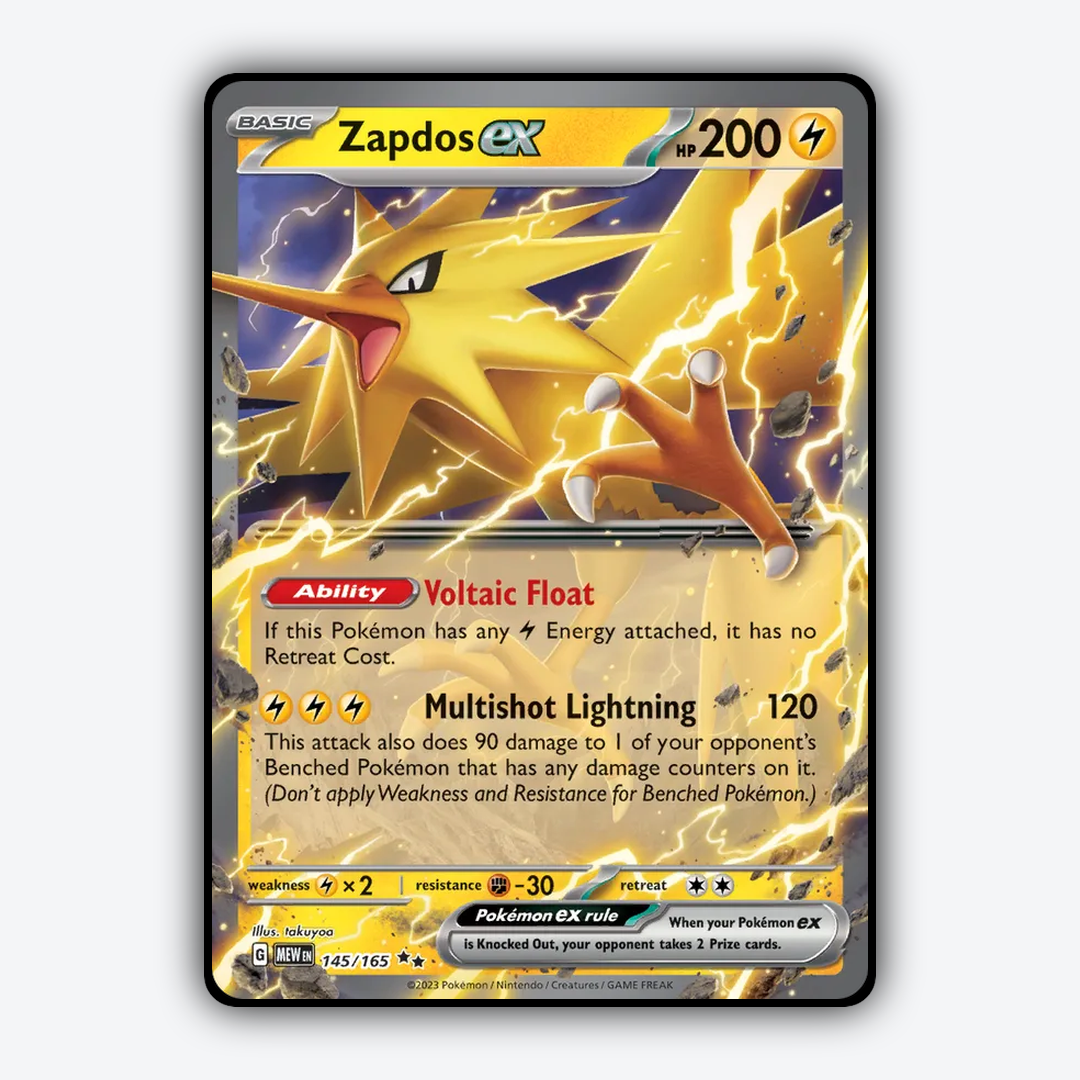 Zapdos ex #145 - 151 Set - Card Rug