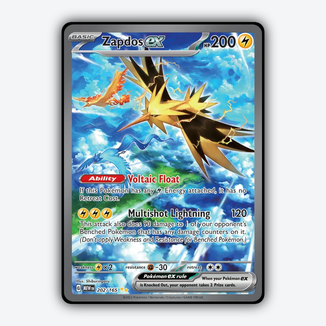 Zapdos ex #202 - 151 Set - Card Rug