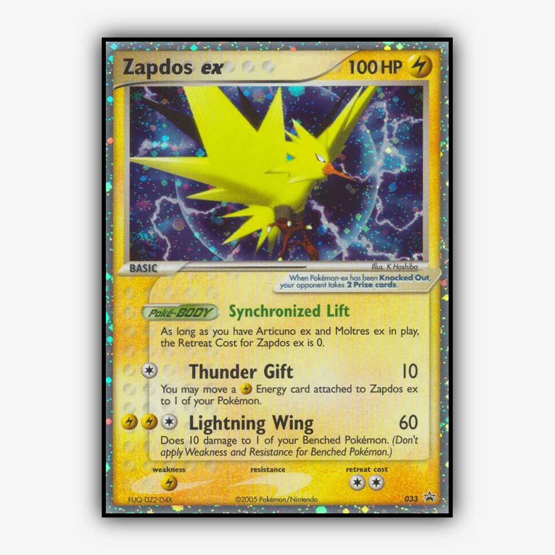 Zapdos ex #33 - Nintendo Black Star Promos Set - Card Rug