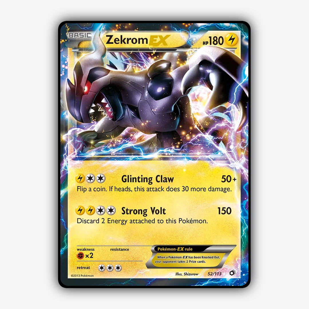 Zekrom-EX 052/113 - Legendary Treasures Set - Card Rug