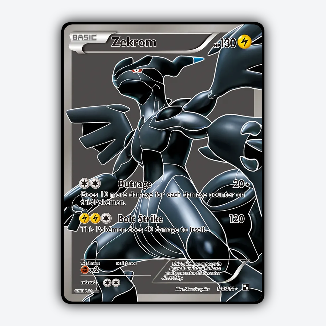 Zekrom 114/114 - Black & White Set - Card Rug