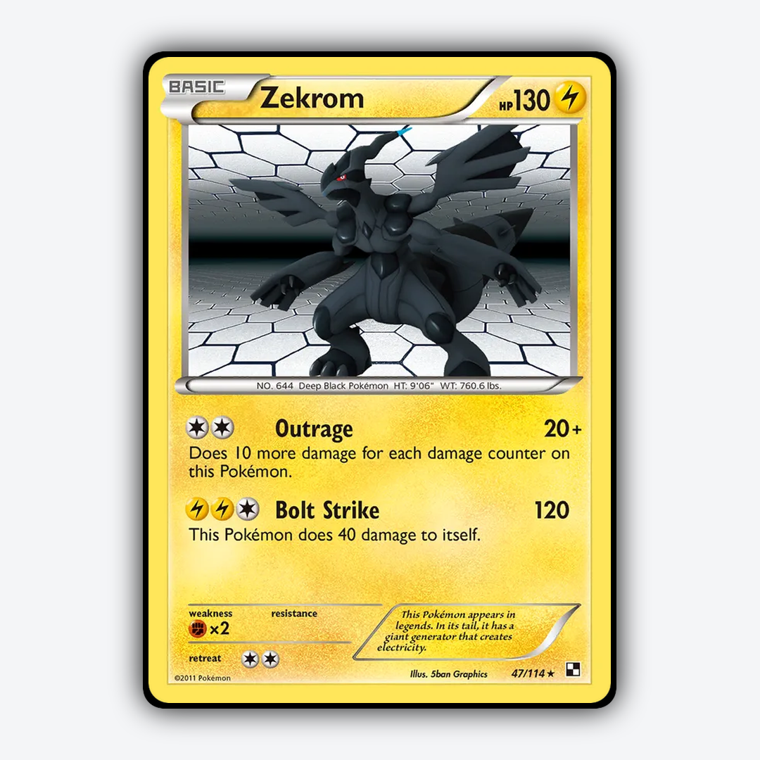 Zekrom 047/114 - Black & White Set - Card Rug