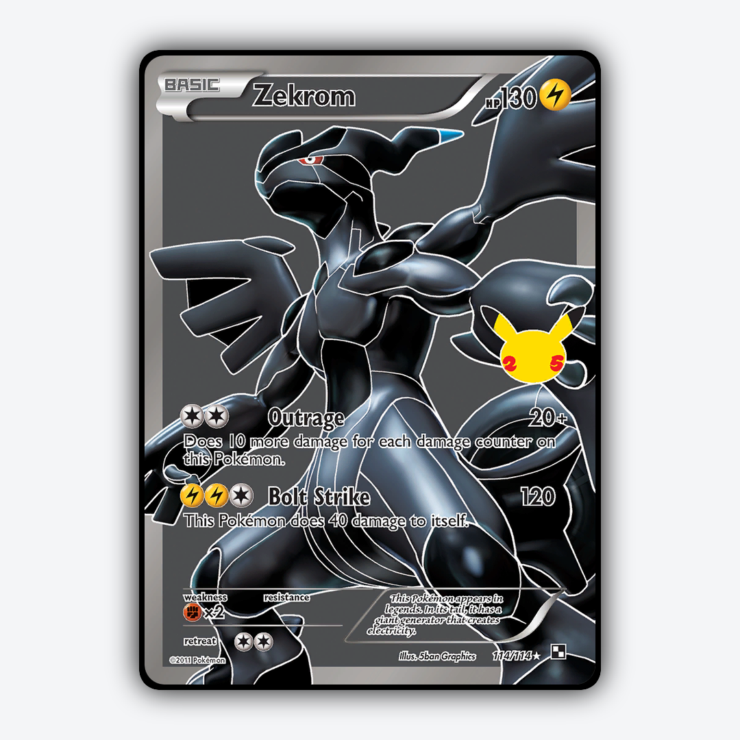 Zekrom #114 - Celebrations: Classic Collection Set - Card Rug