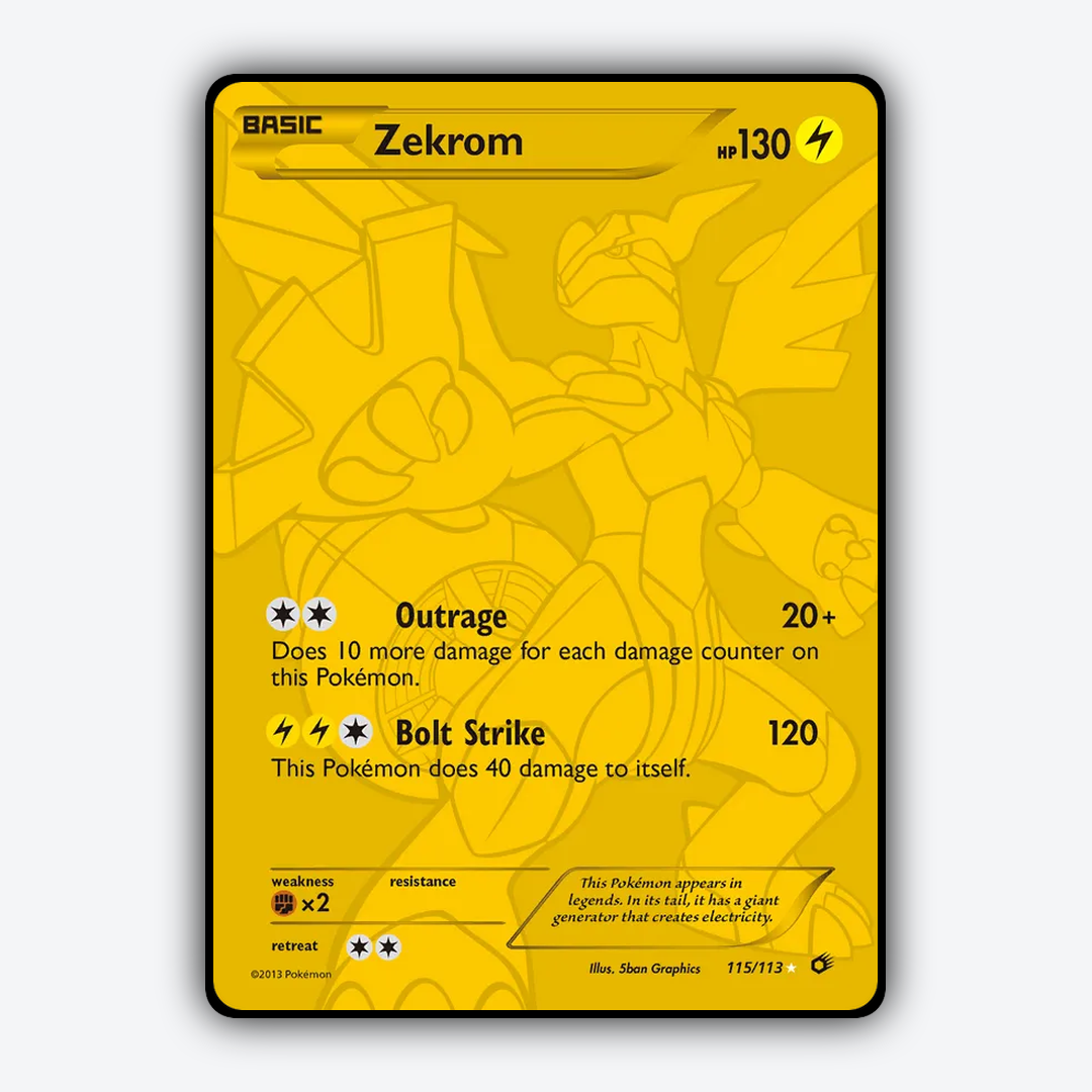 Zekrom 115/113 - Legendary Treasures Set - Card Rug