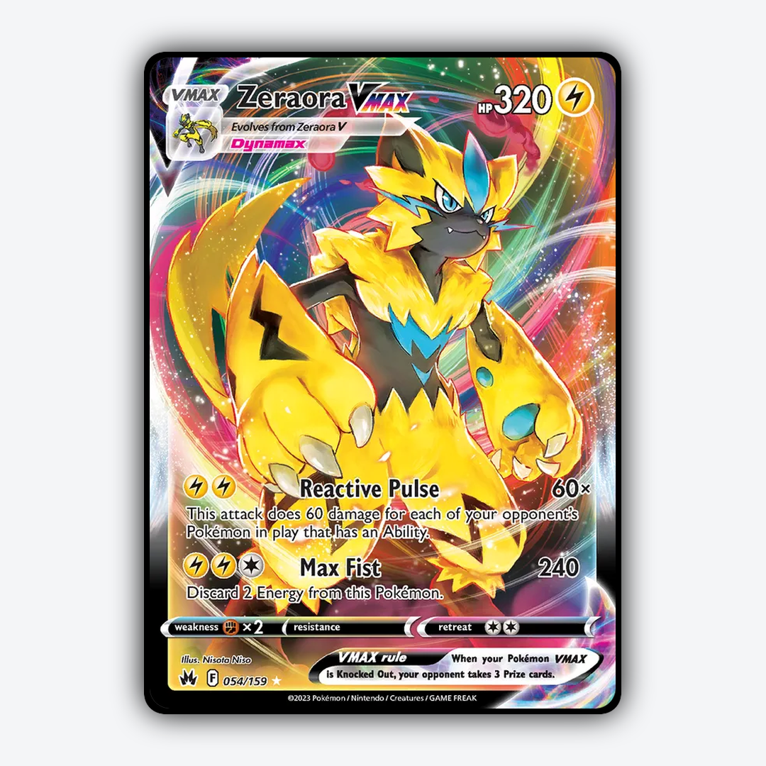 Zeraora VMAX 054/159 - Crown Zenith Set - Card Rug